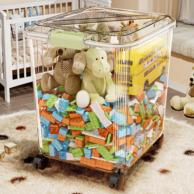 儿童玩具收纳箱收纳筐翻盖大容量超大整理神器娃娃收纳桶储物箱柜