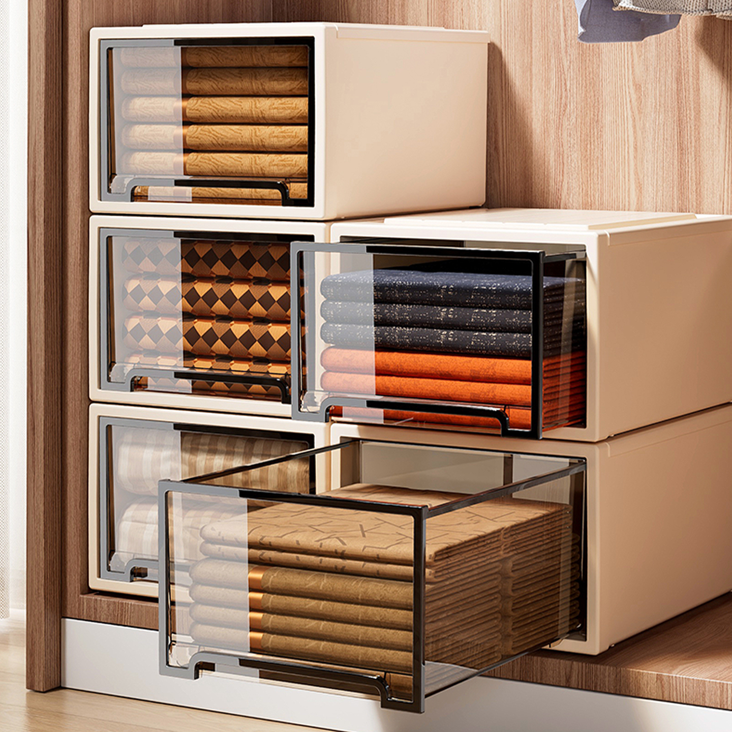 抽屉式收纳箱加厚透明塑料收纳盒