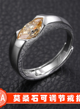【ICEJAG】S925纯银莫桑石戒指可开口轻奢时尚莫桑石荷鲁斯戒指