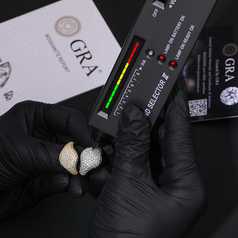 【ICEJAG】S925纯银莫桑石戒指奢华满天星戒指嘻哈潮流指环配饰