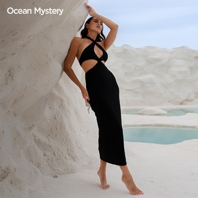 谜思特海洋黑色性感礼裙