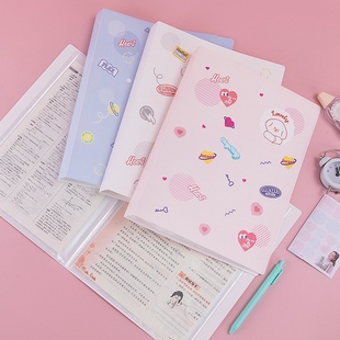 得力文件夹a4分页试卷夹子透明插页袋产检资料夹孕检收纳册乐谱夹