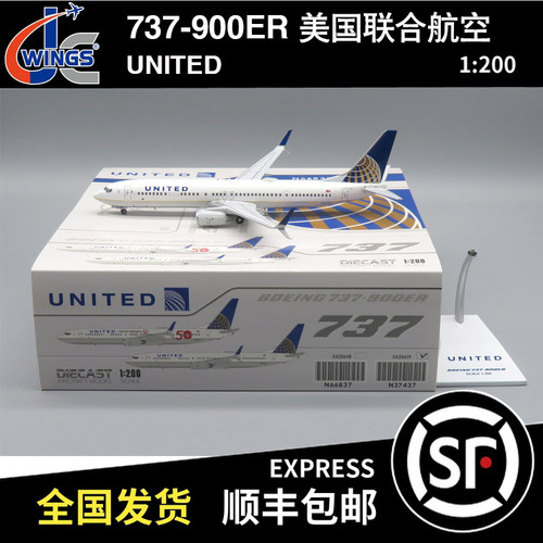 JC WINGS 1:200 B737-900ER 美国联合航空 UNITED N37437 XX20619