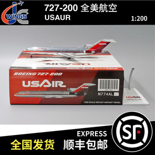 JC WINGS 1:200 B727-200 全美航空 N774AL XX2390 飞机模型