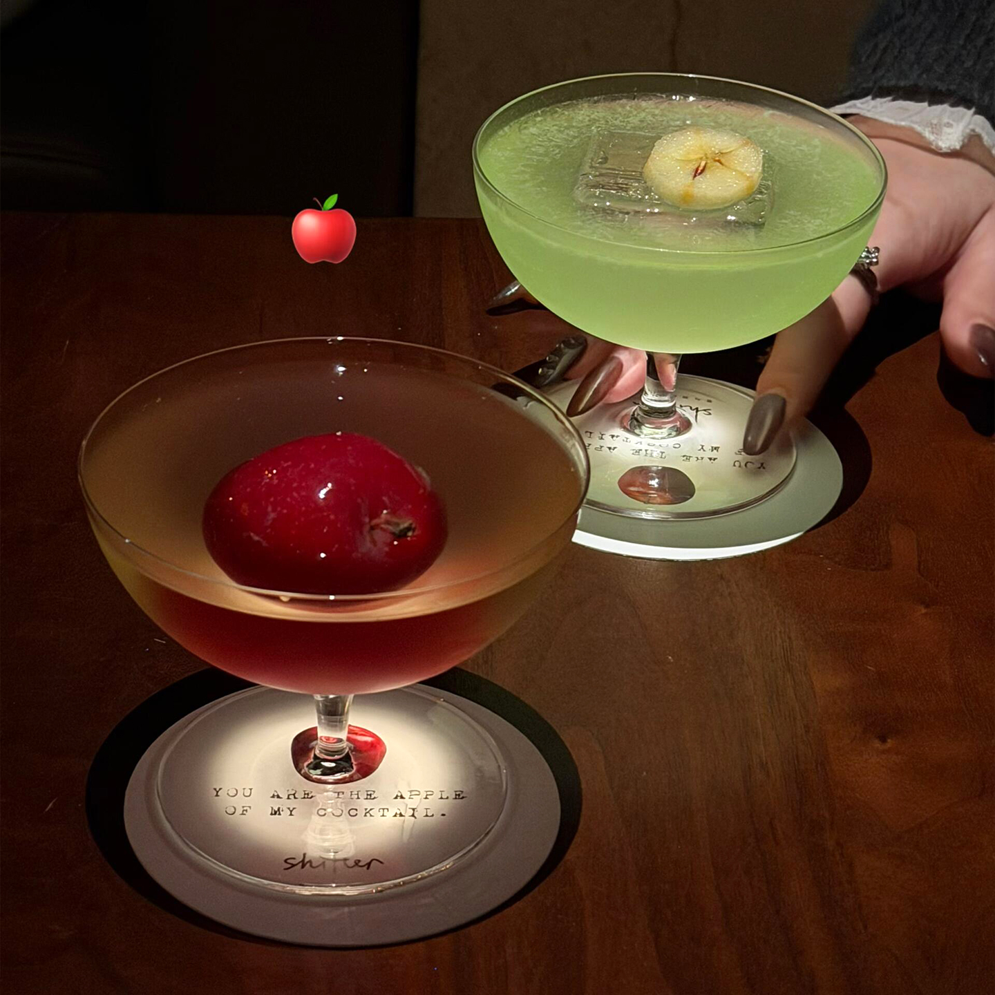 北京喝到了不排队的美味苹果酒杯