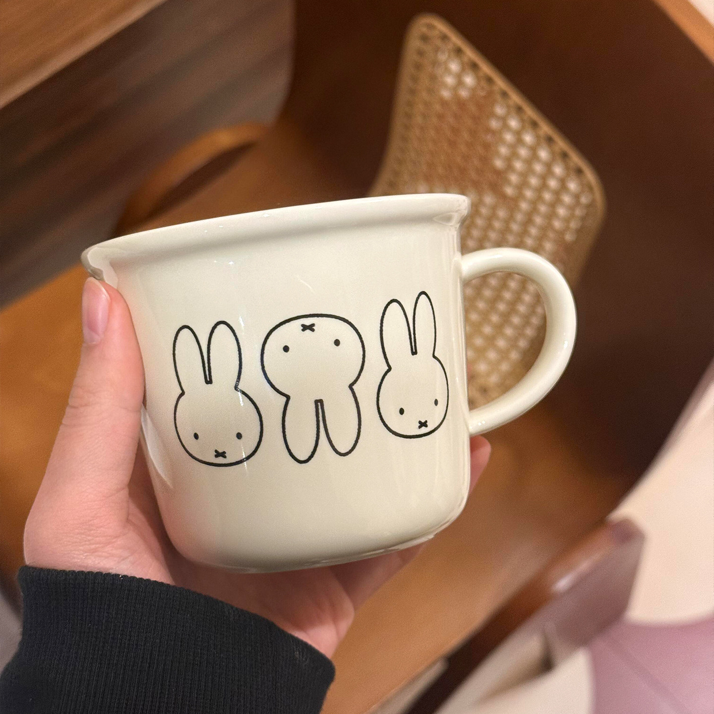 可爱米菲陶瓷马克杯水杯咖啡杯ins风早餐牛奶杯高颜值手握杯