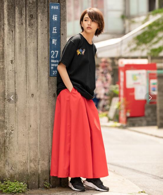 DICKIES 女子春夏季复古休闲运动百搭红色长裙 DK006232CX9