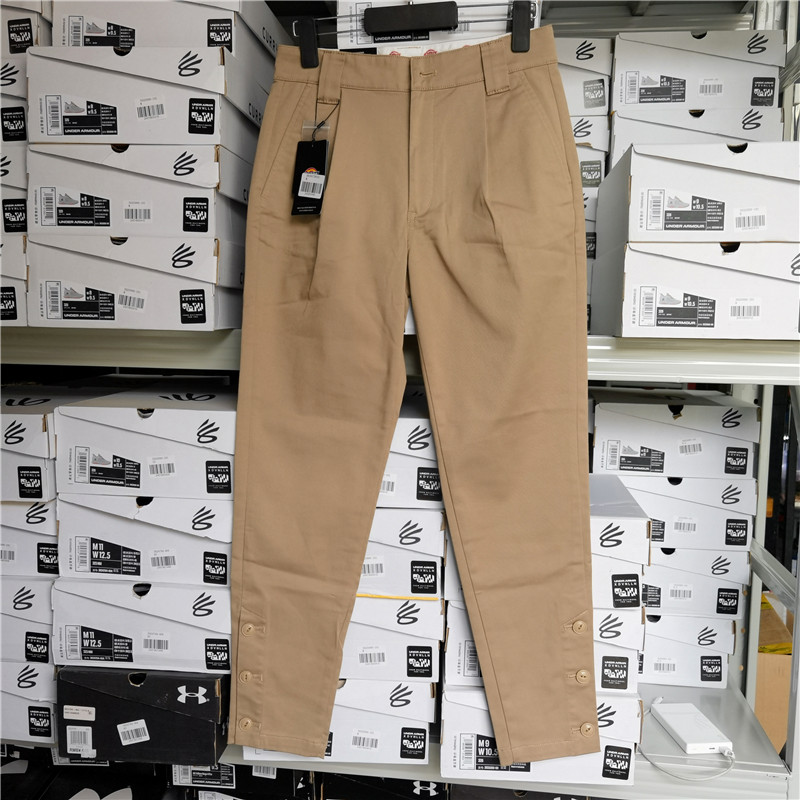 Dickies 经典女子斜纹脚口纽扣萝卜裤工装运动休闲裤 DK006759CA2