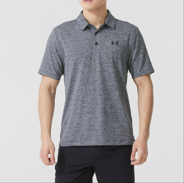 安德玛 UA 高尔夫夏季速干男子运动健身跑步短袖T恤 1378673-002
