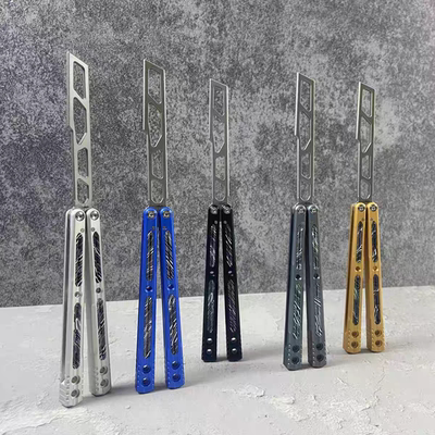 班输造物8802 天工巧夺非攻 玻璃音蝴蝶刀七系铝柄新手入门未开刃