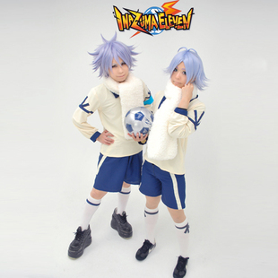 闪电十一人吹雪士郎白恋中学足球服动漫Cosplay男装定制/假发围巾