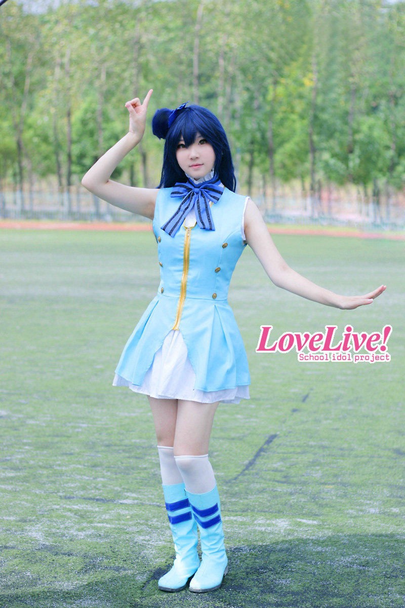 Love Live!Start dash!!园田海未打歌服动漫Cosplay女装/假发鞋子