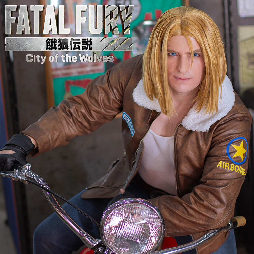 拳皇饿狼传说群狼之城特瑞波格皮衣外套游戏Cosplay男装/假发皮带