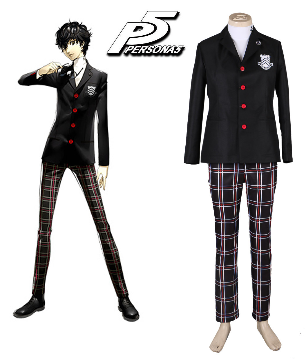 女神异闻录5雨宫莲秀尽高校男校服动漫cosplay男装现货