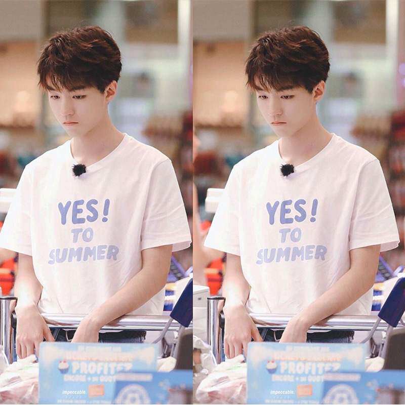 Dissatisfied Wang Junkai Same item Short sleeved T-shirt Korean Edition men and women clothes jacket student YES TO SUMMERin the Women's clothing/Boutique , T-shirt  category - from Buy2taobao.com to provide professional Taobao agent buy service