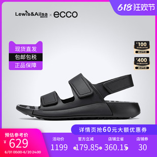 ECCO爱步女鞋 700423海外现货 2023夏舒适沙滩休闲透气魔术贴凉鞋