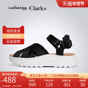 clarks其乐女鞋夏季时尚休闲平跟优雅凉鞋DashLite Cross海外现货