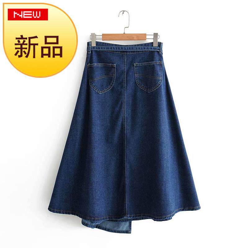 $ZC-9049-围裙式可调腰高腰中长A字大摆牛仔a半身裙Q32702-190220|msdalam kategori Butik wanita / wanita, skirt - dari Buy2taobao.com untuk memberikan perkhidmatan ejen Taobao profesional membeli