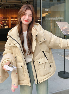 主推现货！羽绒服工装连帽宽松羽绒服2D044-1C086-706-P270-K405