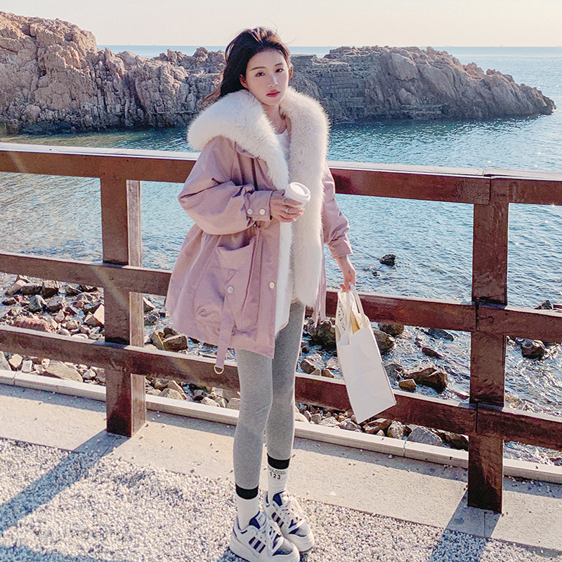 现货2D078-9007-P215K298 连帽毛领奢华派克服