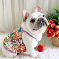 Французская борьба с одеждой Тонкий летний жилет эластичный жирная собака прохладная собака одежда для домашних животных короткие бульдог
