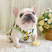 狗狗春季 背心小型犬法斗犬斗牛犬八哥犬宠物棉弹力卡通