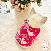 法斗衣服夏季 棉卡通小兔胖狗狗巴哥犬衣服斗牛犬可爱 背心薄款