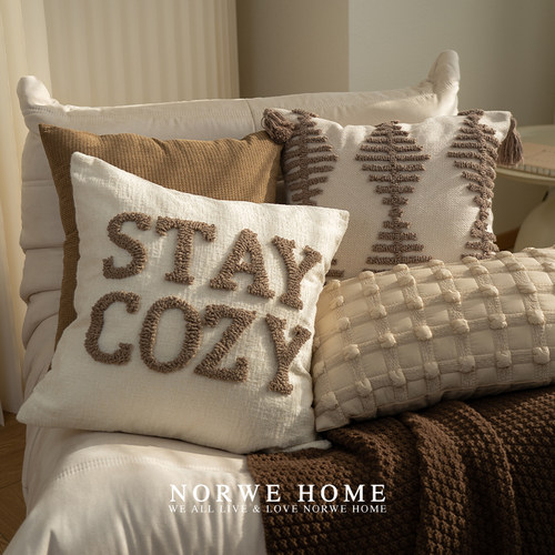 NORWE字母枕套咖啡店卧室客厅