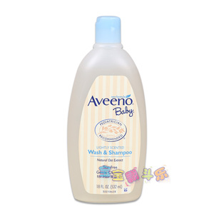 美国Aveeno 宝宝无泪配方 洗发水沐浴露二合一 燕麦洗护液532ML
