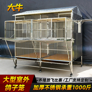 大牛不銹鋼鴿子籠大型籠放飛家用鴿舍只進不出新型鴿子養殖專用籠