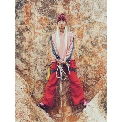 高山热玉米格立领领口调节抓绒