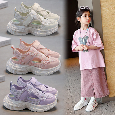 女童包头凉鞋春夏款2025新款