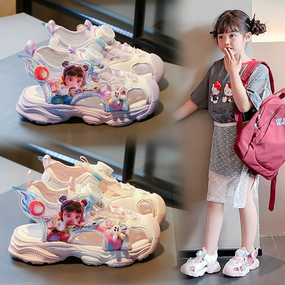 哪吒女孩凉鞋儿童运动沙滩鞋