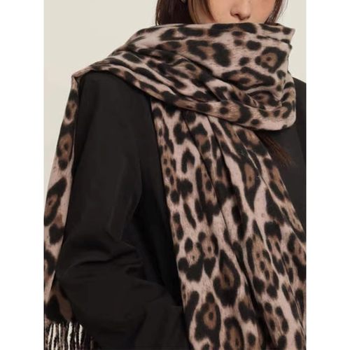 Coor Koor羊绒围巾女秋冬季2025新款高级感韩版保暖加厚豹纹围脖