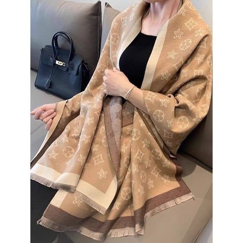 【正品】Coor Koor秋冬季驼色双面山羊绒高级感围巾女保暖披肩围