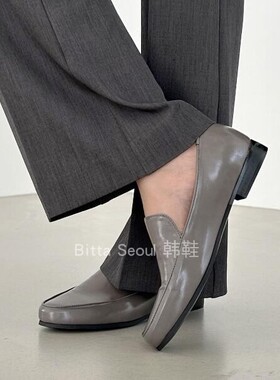 韩国小众气质简约风乐福鞋女平底套脚小皮鞋通勤百搭单鞋