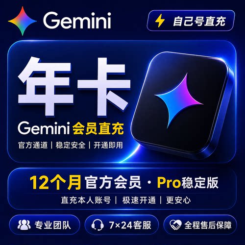 双子座 pro 3.1/3.0 nano 一年会员订阅        ！