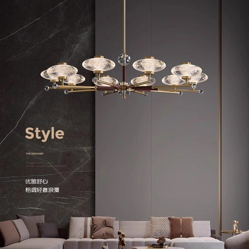 2023年新款吊灯全铜轻奢吊灯客厅灯现代简约大气高端水晶吊灯灯具