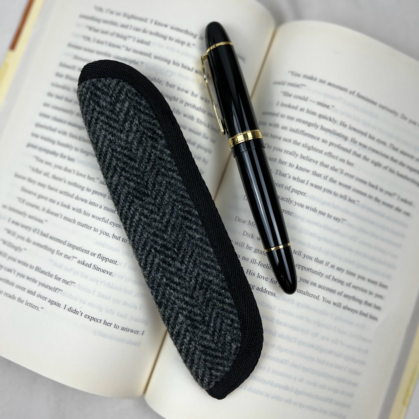 布邑复古羊毛呢笔套单支钢笔袋笔包保护套便携防划绒布袋