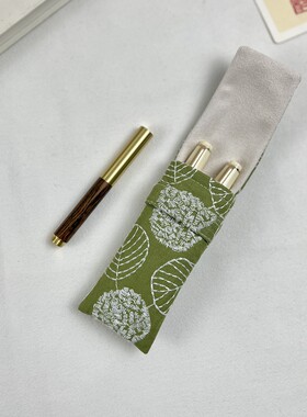 布邑便携小清新笔袋绒布钢笔套