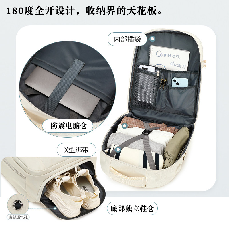 Youwang Women's Travel Backpack Lightweight Multifunctional Large Capacity Carry-On Bag For Business Trips And Short Trips - Thumbnail 3