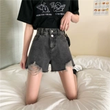 Tide, джинсовая юбка, шорты, тонкие штаны, высокая талия, популярно в интернете, свободный прямой крой, стройный силуэт, А-силуэт