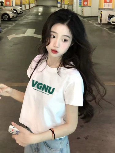 Tide, летняя короткая сексуальная белая футболка с коротким рукавом, оверсайз