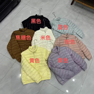 秋冬立领情侣款百搭白鸭绒户外羽绒服女排骨款潮女短款轻薄潮