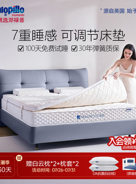 邓禄普魔方系列可调节家用软垫弹簧床垫抗菌防螨乳胶垫席梦思主卧
