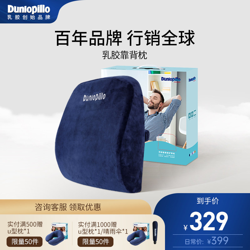 DUNLOPILLO/邓禄普护腰托腰靠垫 电脑椅背枕 护脊椎椅子靠垫