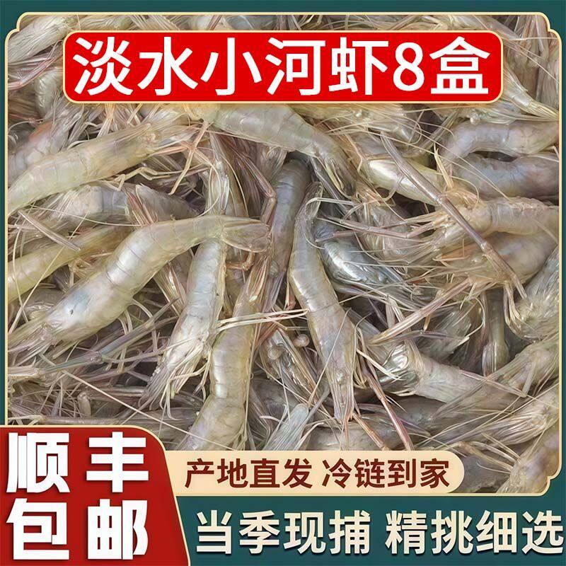 8盒小河虾新鲜淡水河虾冷冻水产非微山湖河虾小草虾饭店商用批发