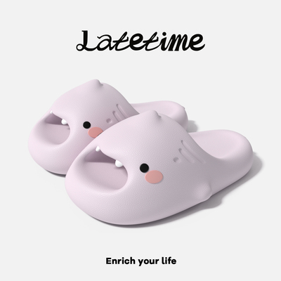 latetime小萌鲨鱼儿童拖鞋男童夏季室内防滑可爱卡通宝宝凉拖女童 — 4