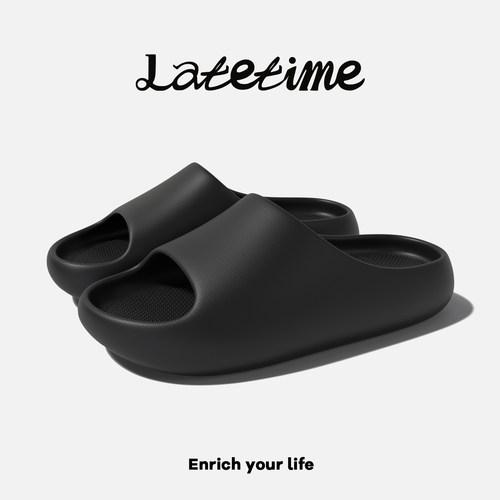 latetime踩屎感拖鞋男士室内家居
