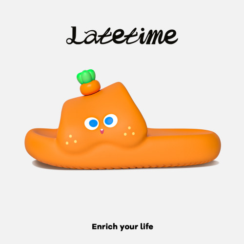 latetime可爱胡萝卜拖鞋女款